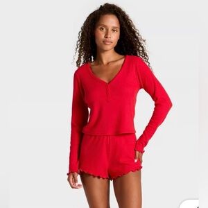 Wild Fable Red Women's Pajama Set